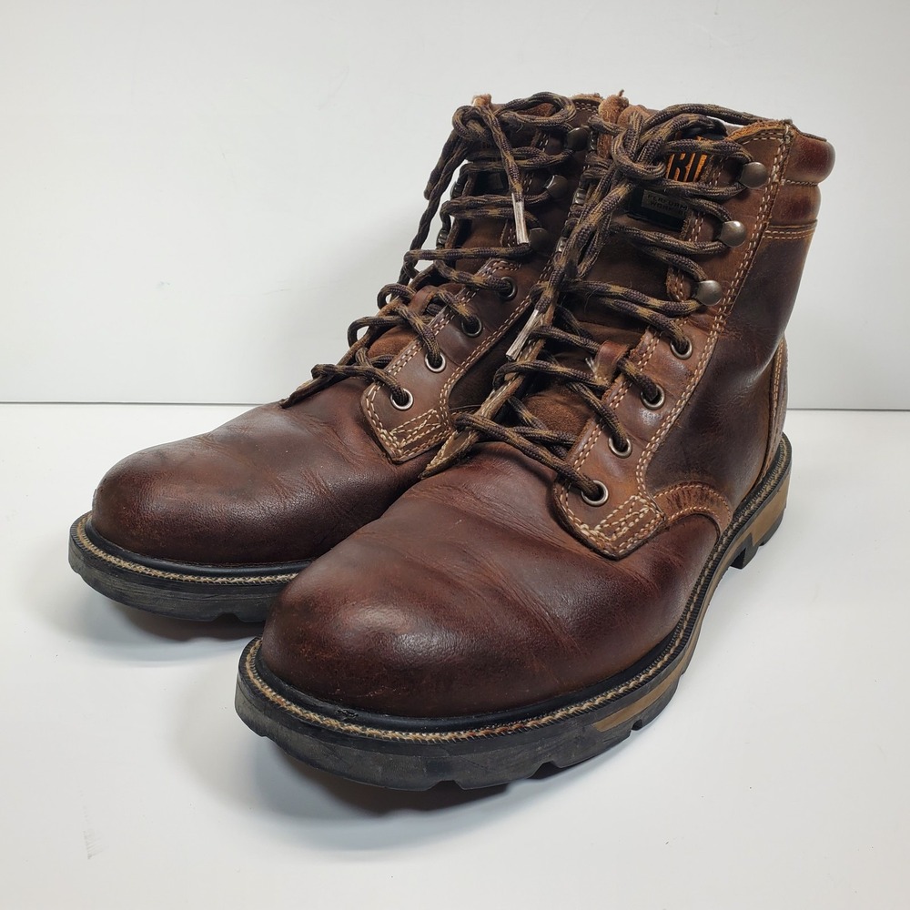 Ariat Groundbreaker Men's Work Boots Size 10.5 Brown Lace-Up 6" Soft Toe